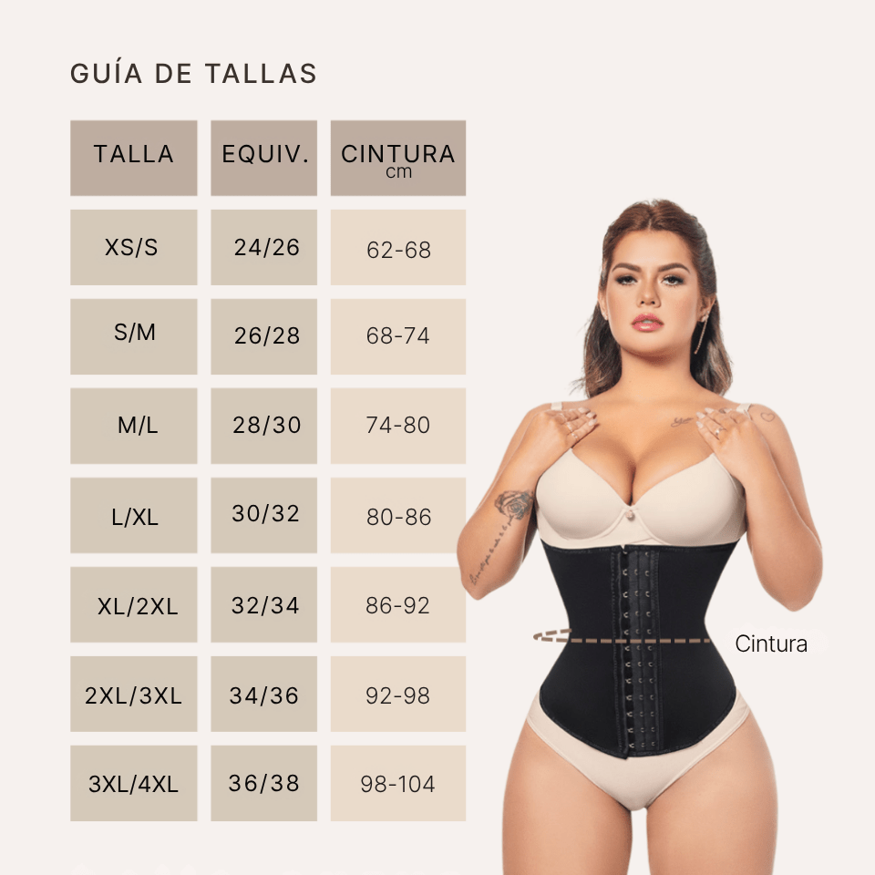 Faja Cinturilla Reloj de Arena Corta - BELLACURVA MX